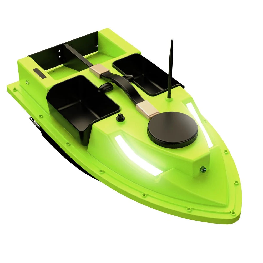 D19Y 4 Bait Slot GPS Positioning Fishing Bait Boat 600M Remote Control for River / Lake, with Light (CE Certified) - EU Plug - 4