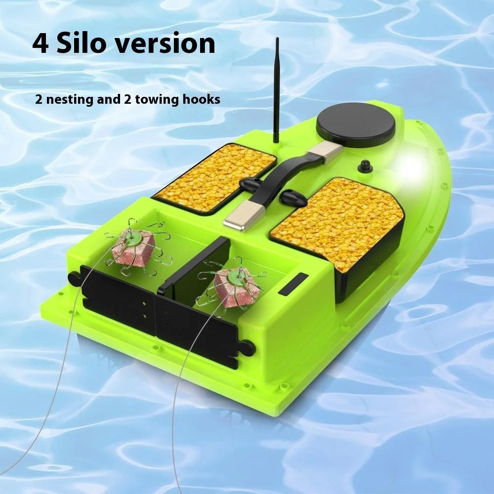 D19Y 4 Bait Slot GPS Positioning Fishing Bait Boat 600M Remote Control for River / Lake, with Light (CE Certified) - EU Plug - 6