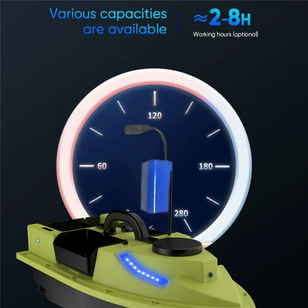 D19Y 4 Bait Slot GPS Positioning Fishing Bait Boat 600M Remote Control for River / Lake, without Light (CE Certified) - EU Plug - 6
