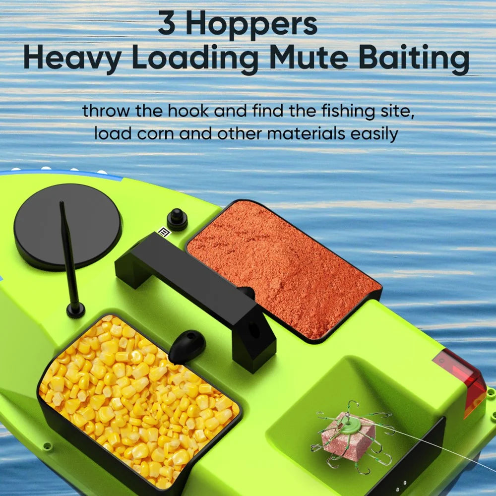 D20 3 Bait Slot GPS Positioning Automatic Return Fishing Bait Boat 600m Remote Control, with Light (CE Certified) - EU Plug - 5