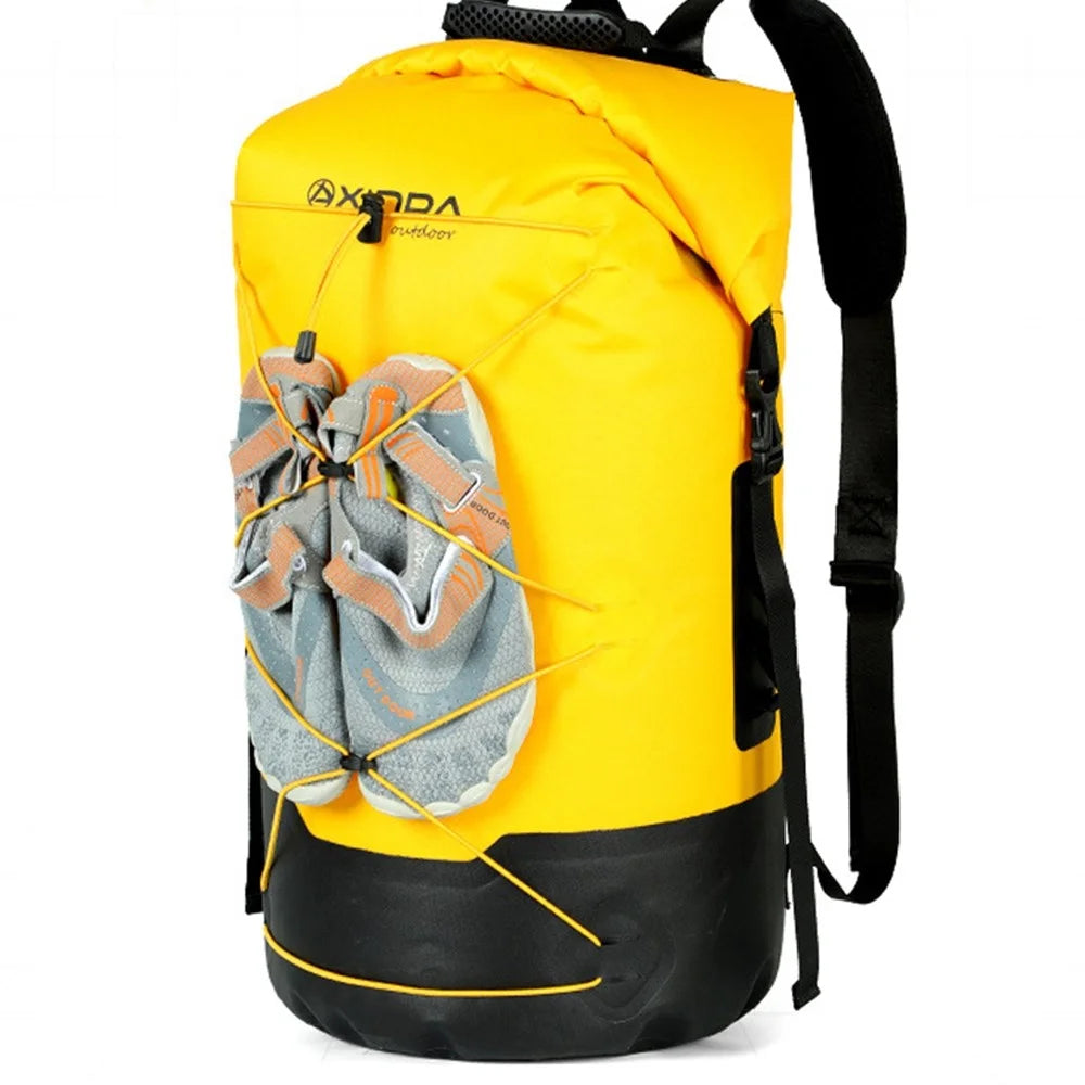 XINDA XD-BAG19 26L Waterproof Rock Climbing Backpack TPU+Polyester Hiking Equipment Storage Bag - Yellow - 1