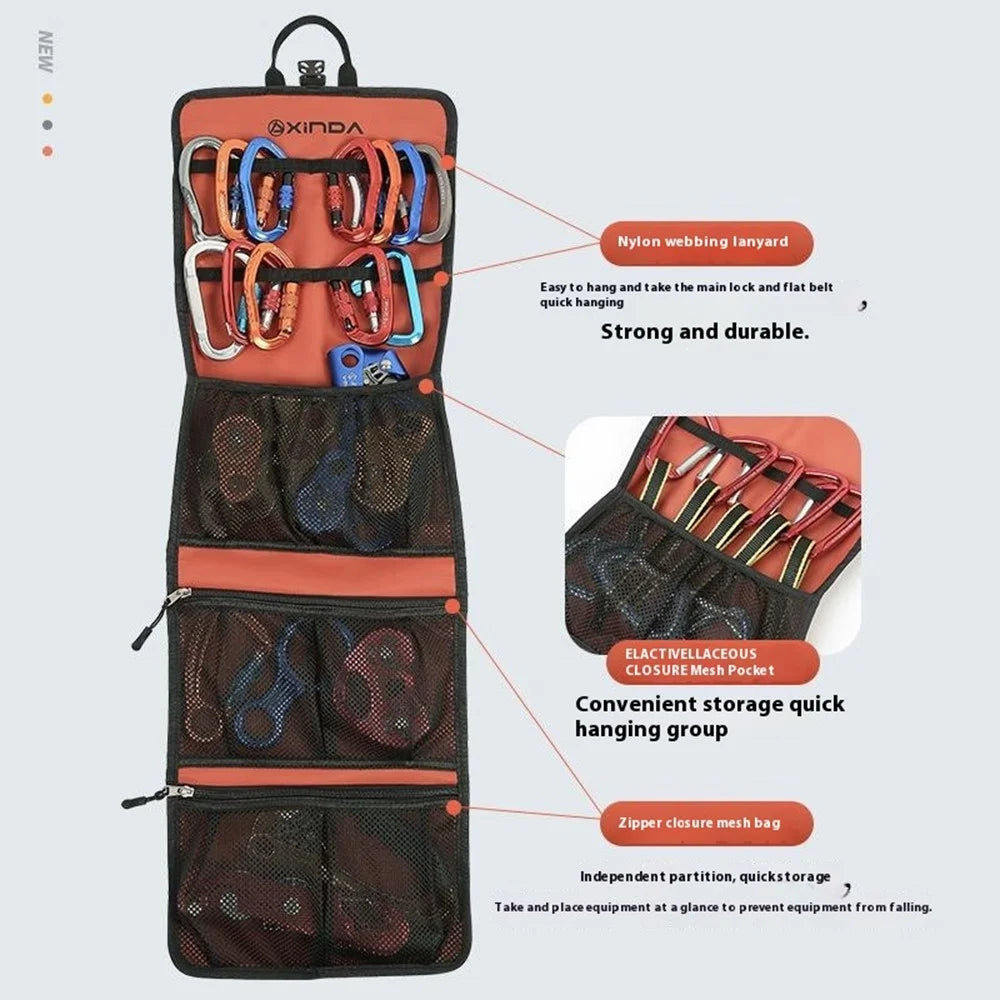XINDA H-BAG07 Rock Climbing Gear Storage Bag Quickdraw Hanging Pouch for Carabiner, Climbing Tools - 3