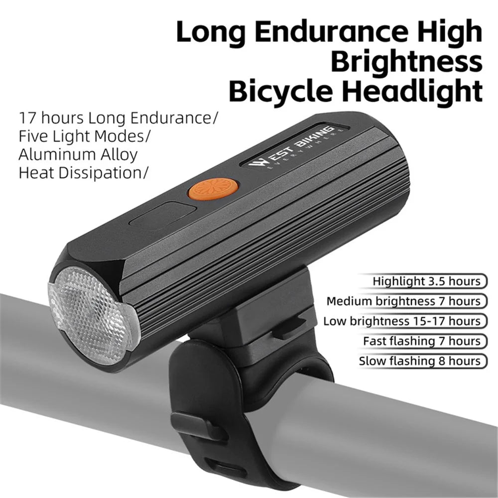 WEST BIKING YP0701434 Power Display 5 Modes Waterproof High Brightness Bicycle Headlight - 2