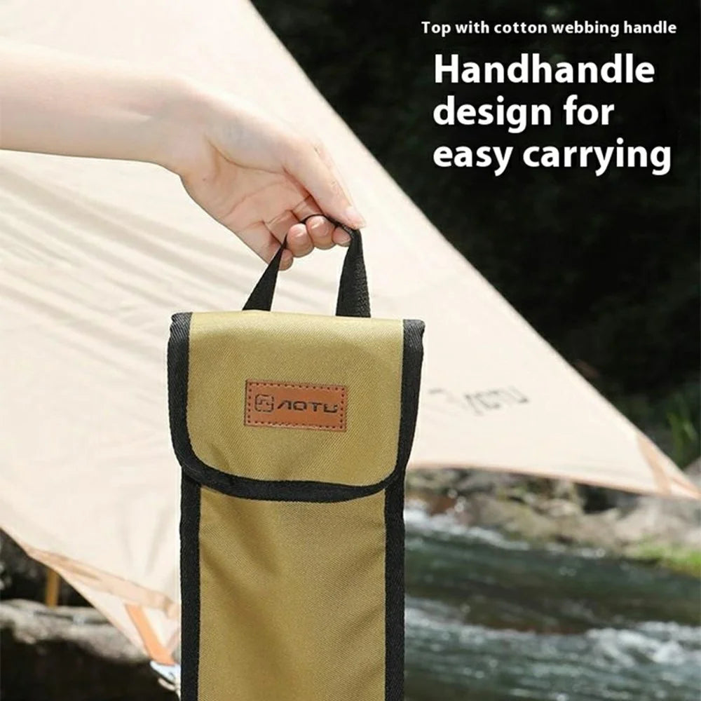 AOTU AT6943 40cm Tent Peg Oxford Cloth Storage Bag for Outdoor Camping Ground Nail Supplies - Mud - 2