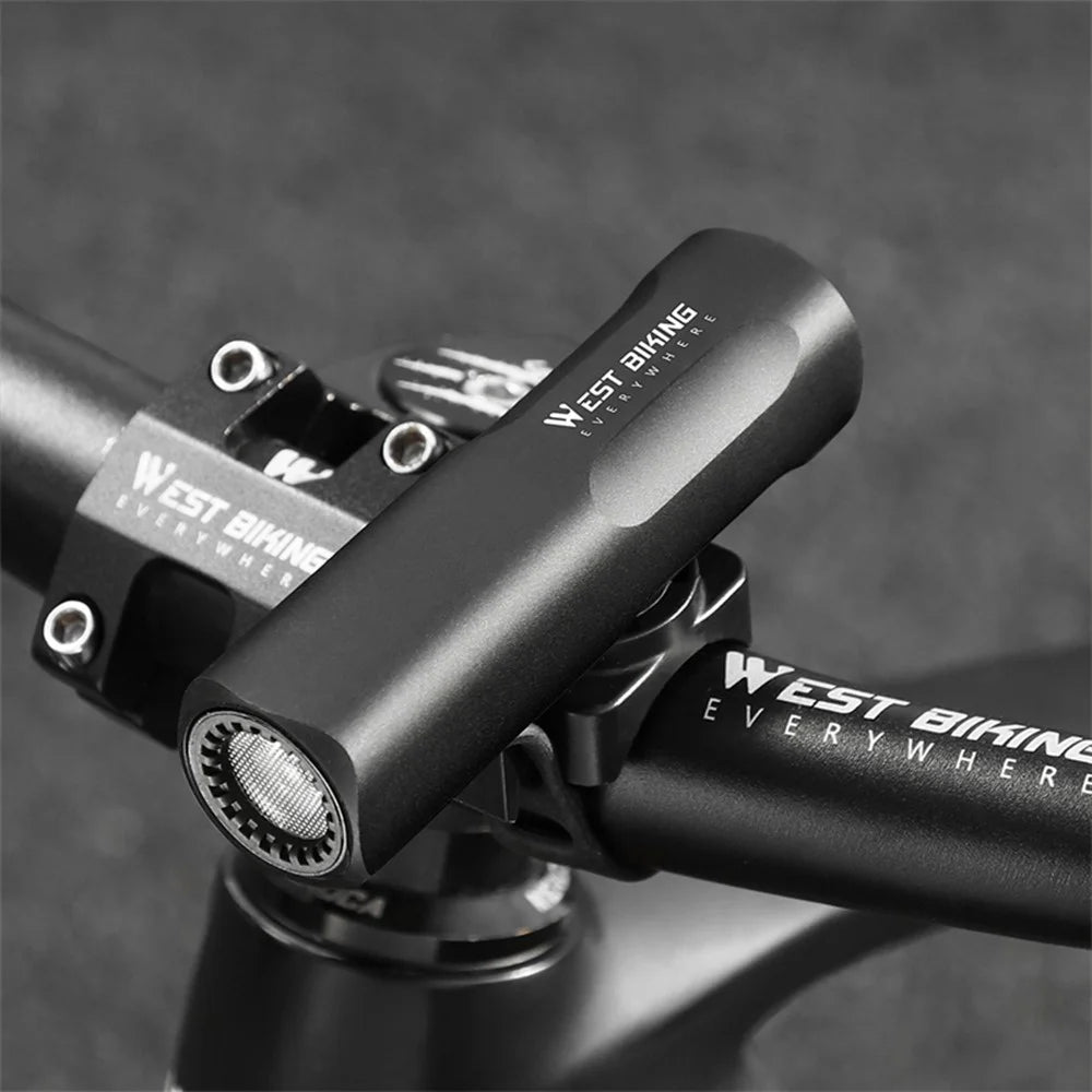 WEST BIKING YP0701444 800LM Bright Bicycle Headlight Aluminum Alloy Bike Front Light (CE Certified) - Black - 7
