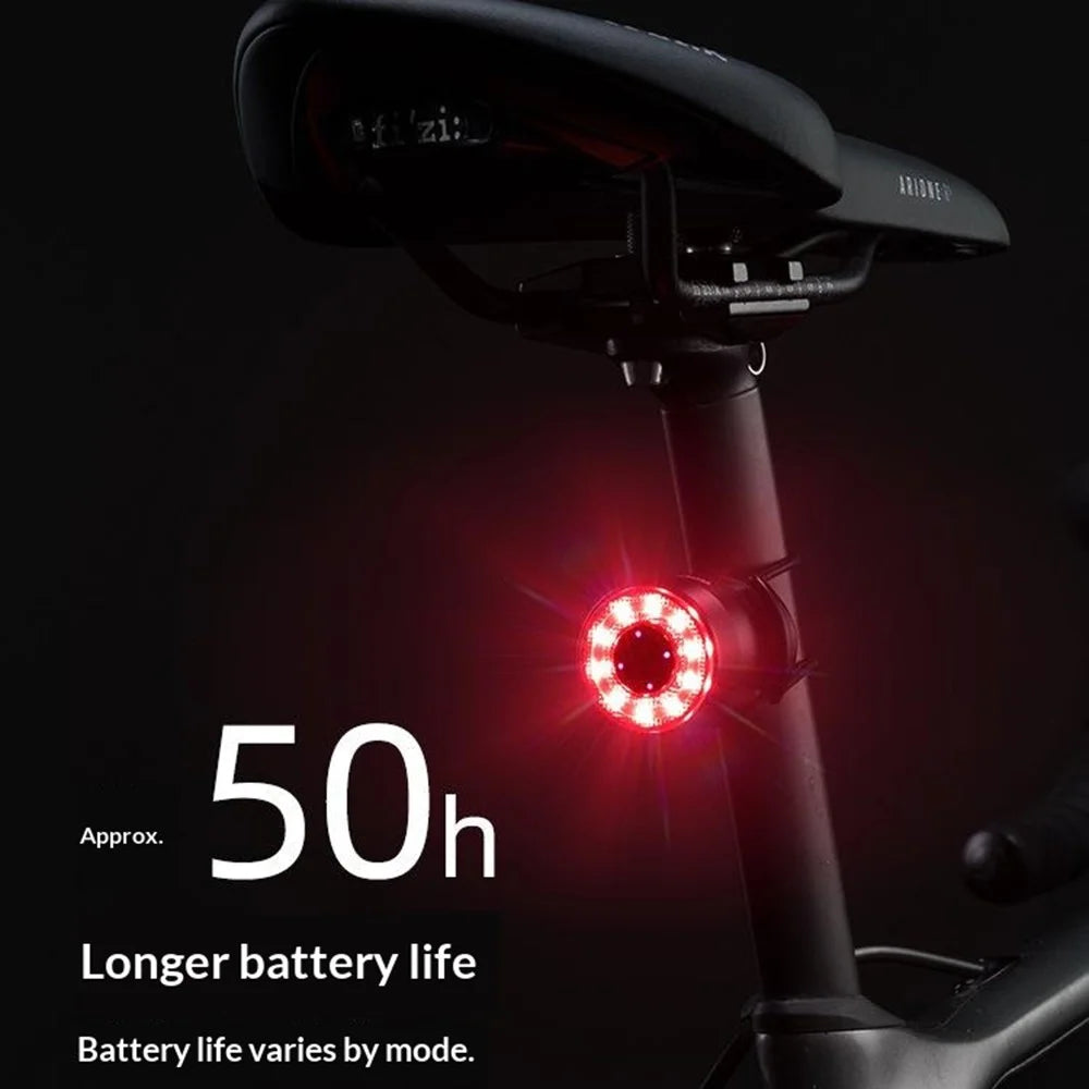 ROCKBROS Q1 Bike Tail Light Multi-Color LED Warning Lamp for Night Riding Road / Mountain Bike Cycling - 4