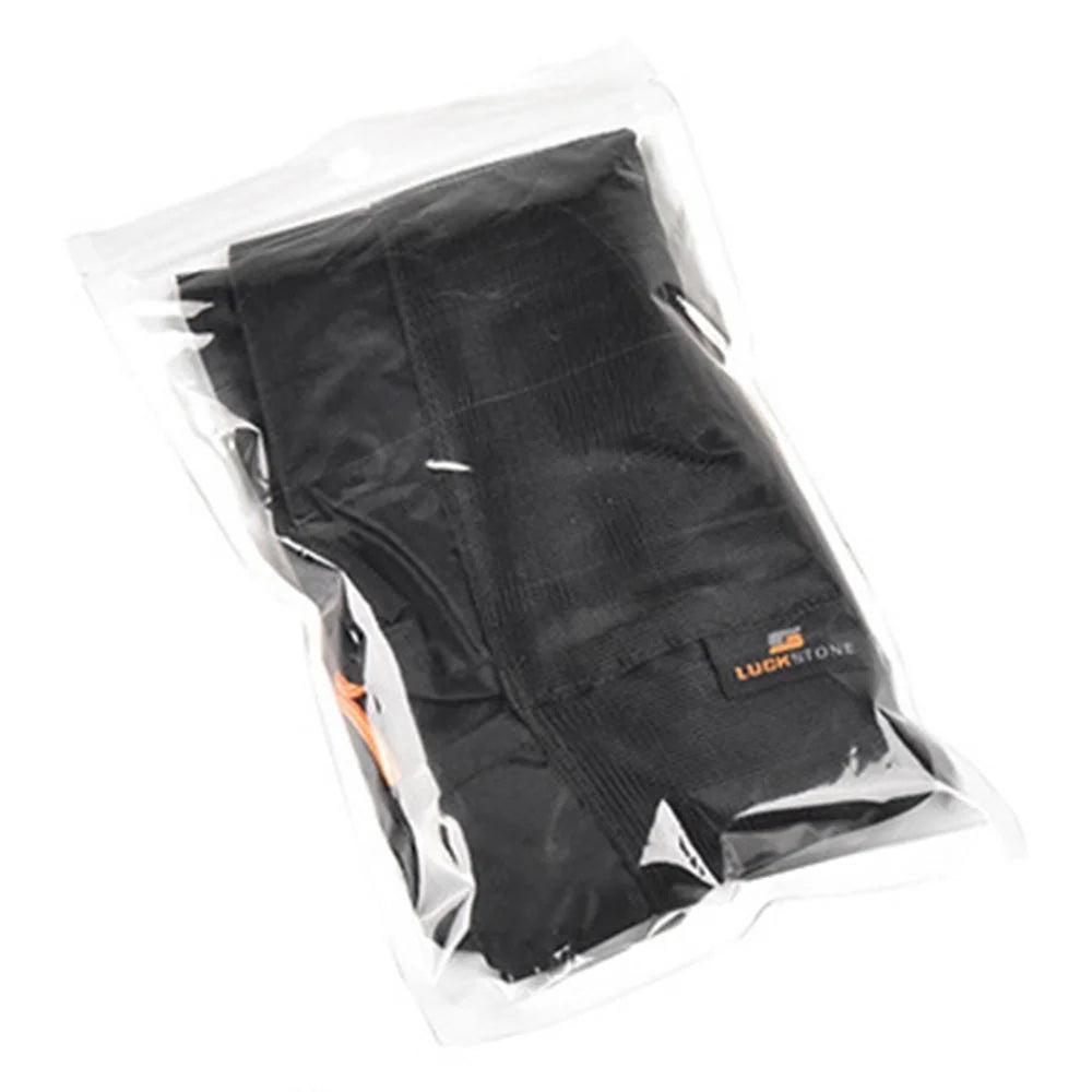LUCKSTONE Size XXL Drawstring Mesh Laundry Storage Bag Litter Pouch Multifunction Fishing Net Easy Folding for Travelling Camping Hiking - Black - 5