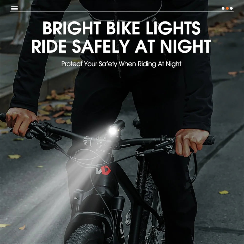 WEST BIKING YP0701332 500LM Bike Bright LED Front Light Night Cycling Bicycle Safety Torch Lamp - Black - 3