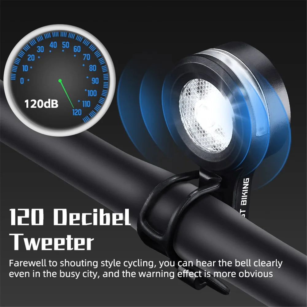 WEST BIKING YP0701362 Children Bicycle Light Electric Bell ABS Waterproof Colorful Light Warning Horn - 2