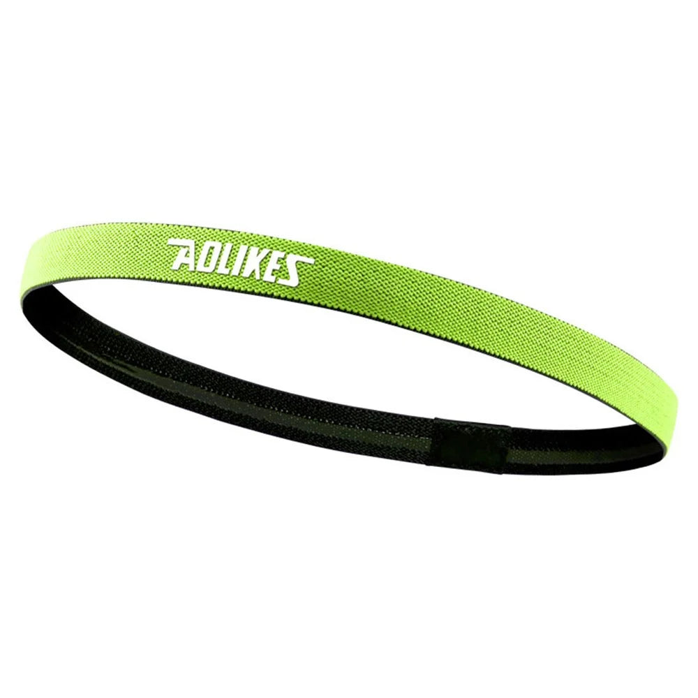 AOLIKES A-2101 Man/Women Non-Slip Elastic Sport Headbands Workout Hair Headbands Athletic Sweatbands - Fluorescent Green - 1