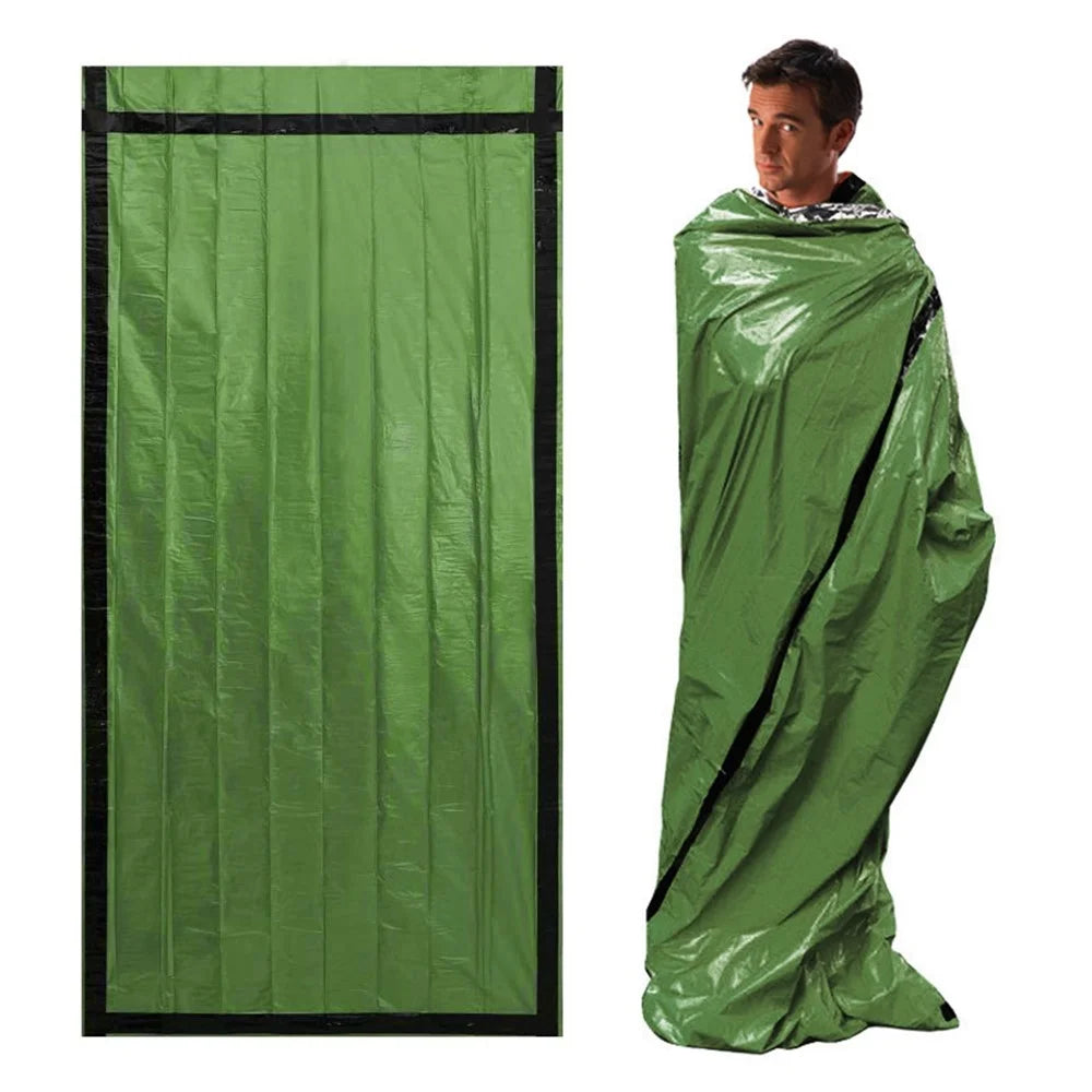 LUCKSTONE First Aid Emergency Sleeping Bag Keep Warm Portable Survival Gear for Outdoor Camping Hiking - 1