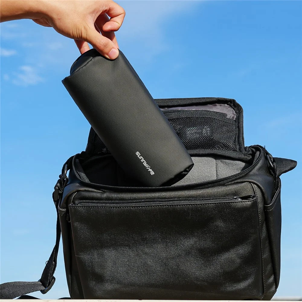 SUNNYLIFE B018 Universal Soft Case for Action Cameras Storage Bag Travel Organizer with Shoulder Strap - Black - 5