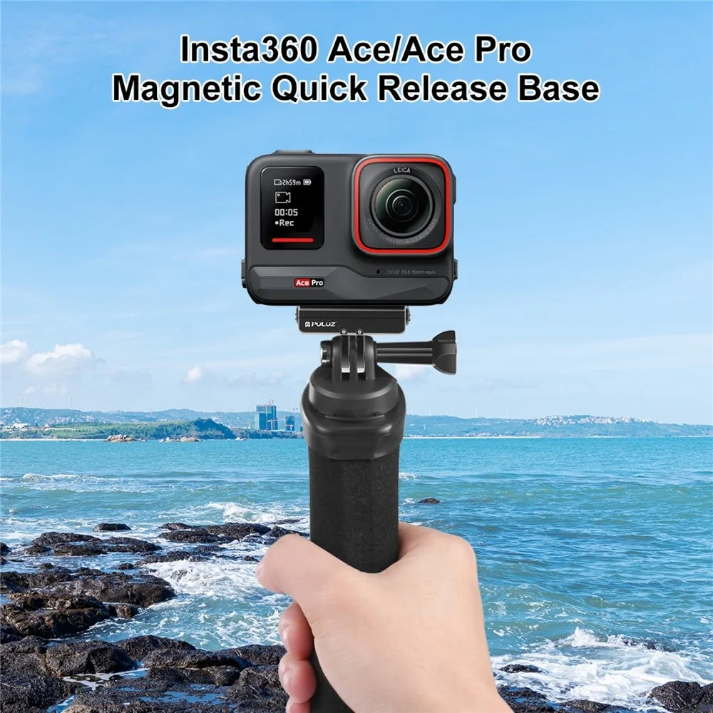 PULUZ PU965B For Insta360 Ace / Ace Pro / X3 / One X2 Action Camera Magnetic Quick Release Mount 1 / 4 Inch Screw - 2