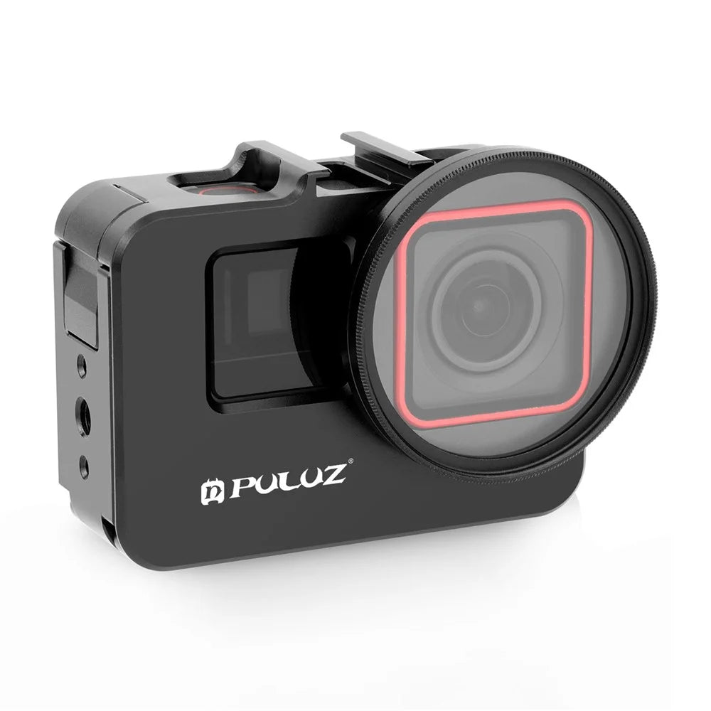 PULUZ PU966B For Insta360 Ace Pro / Ace Metal Protective Frame with 52mm UV Filter and Lens Cap - 1