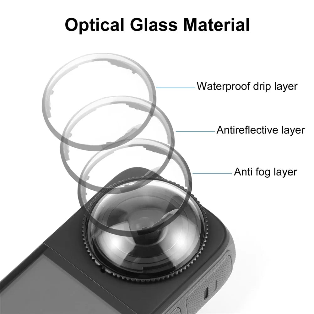 PULUZ PU988T 2Pcs For Insta360 X4 Lens Guards Rotatable Optical Hardened Glass Lens Protector - 3