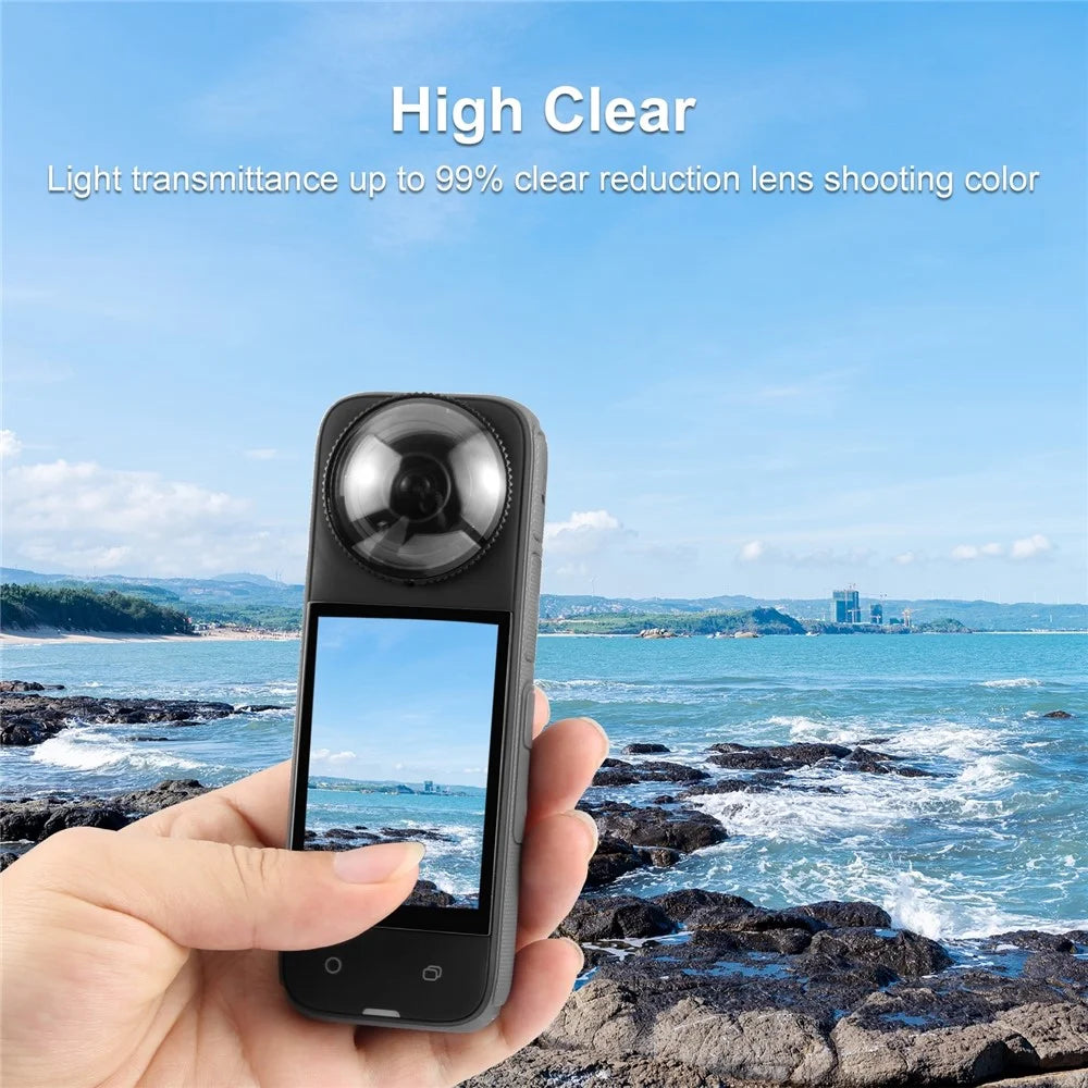 PULUZ PU988T 2Pcs For Insta360 X4 Lens Guards Rotatable Optical Hardened Glass Lens Protector - 5