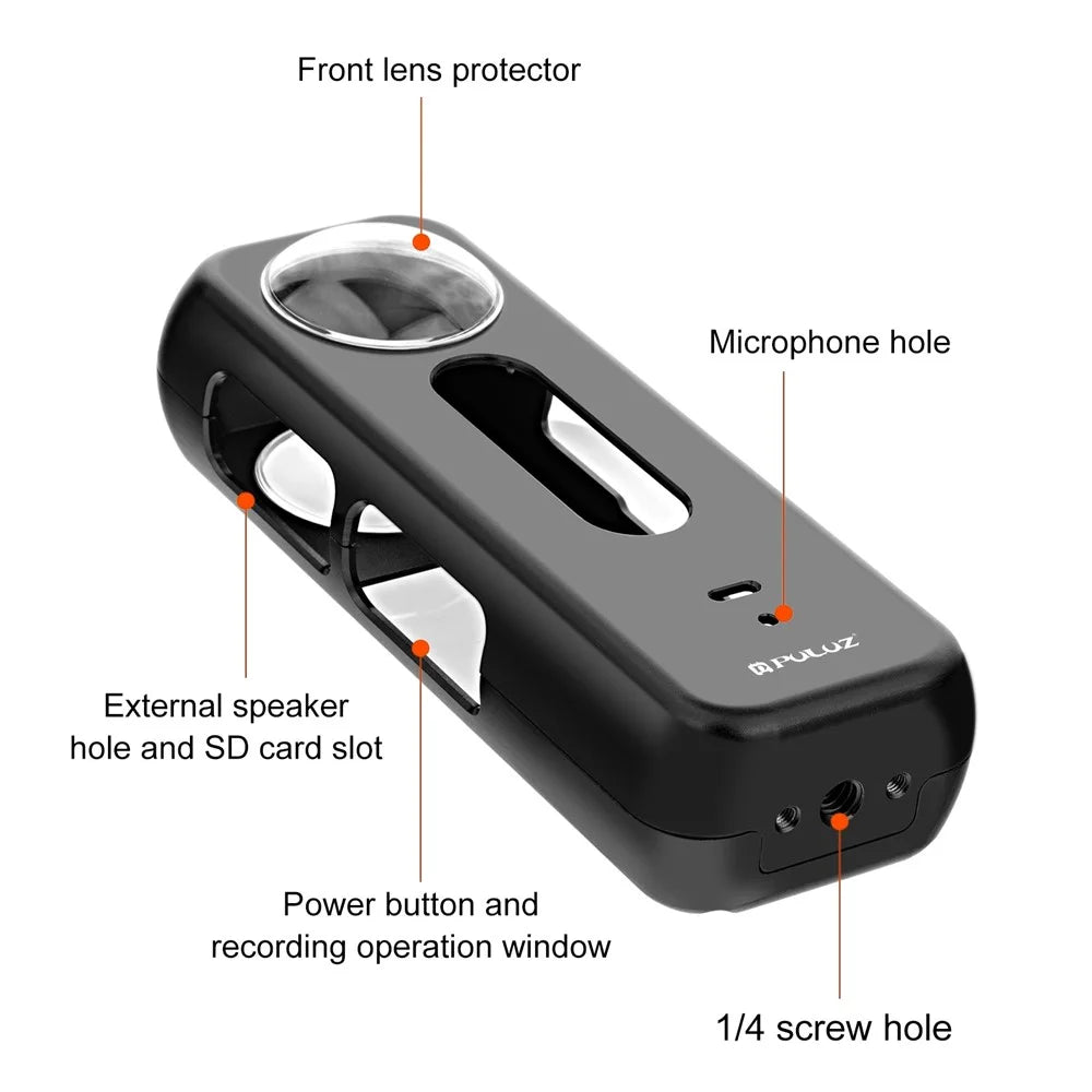 PULUZ PU990B For Insta360 X4 Metal Protective Case Frame Cage with Lens Protector Cooling Design - 7