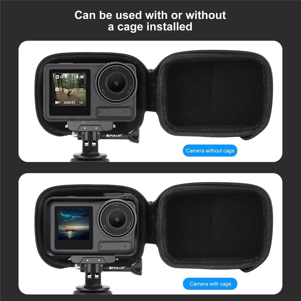 PULUZ PU946B For DJI Osmo Action 4 / 3 Mini Body Case Carbon Fiber Texture PU + EVA Portable Storage Bag - 7