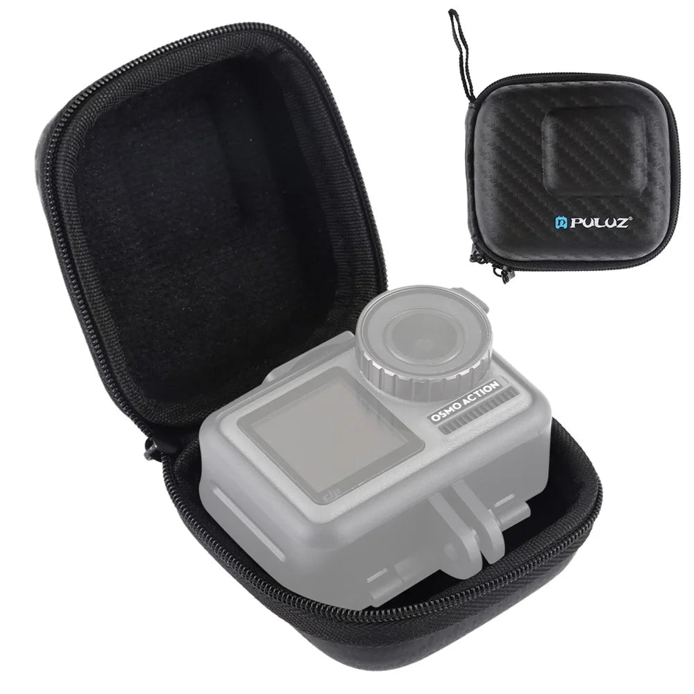 PULUZ PU349 For DJI OSMO Action / GoPro / Xiaomi / Yi Mini Storage Bag Carbon Fiber EVA Organizer - 1