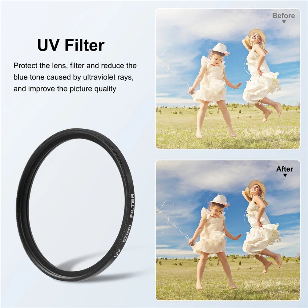 PULUZ PU528 52mm UV Protection Filter for GoPro Hero 11 Black / 10 Black / 9 Black Camera Lens Filter with Adapter Ring - 3