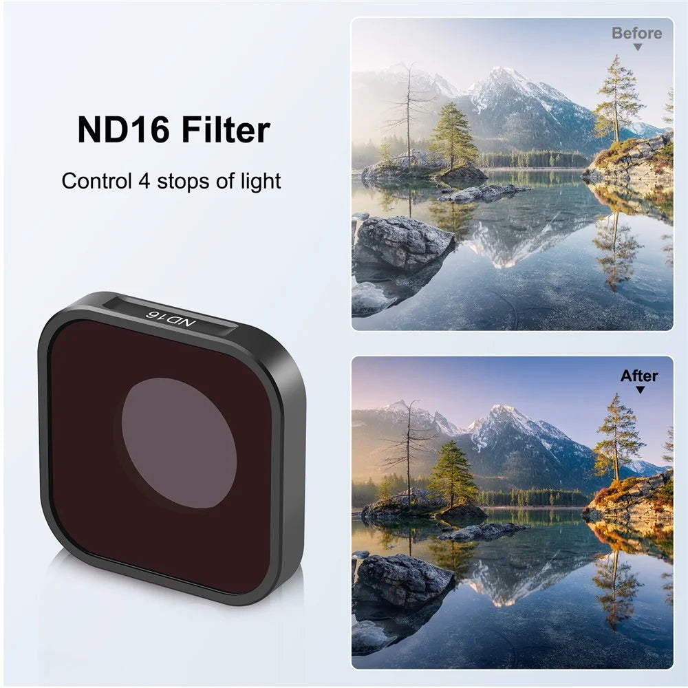 PULUZ PU921 ND16 Filter for GoPro HERO11 Black / HERO11 Black Mini / HERO10 Black / HERO9 Black Optical Glass Camera Lens Filter - 4