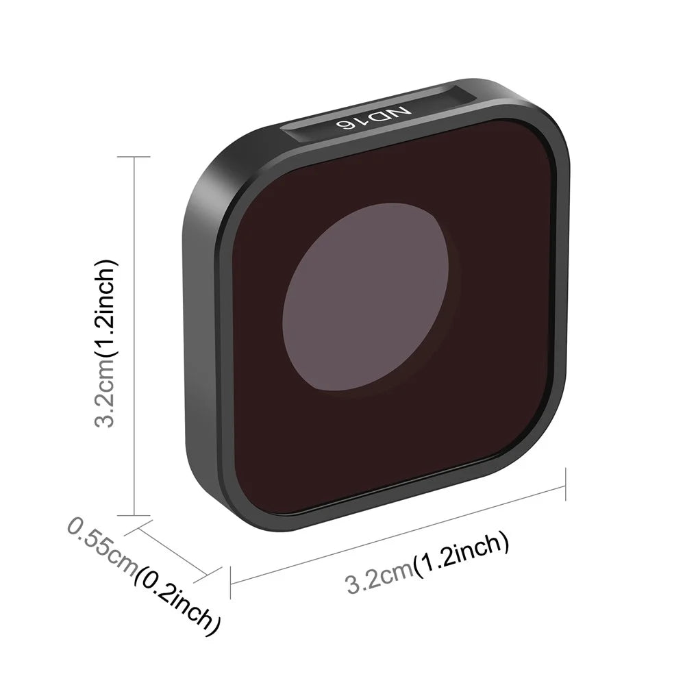 PULUZ PU921 ND16 Filter for GoPro HERO11 Black / HERO11 Black Mini / HERO10 Black / HERO9 Black Optical Glass Camera Lens Filter - 6