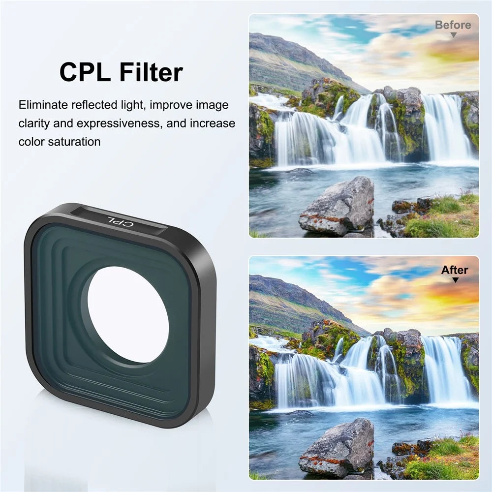 PULUZ PU924 CPL Filter for GoPro HERO11 Black / HERO11 Black Mini / HERO10 Black / HERO9 Black Optical Glass Camera Lens Filter - 4