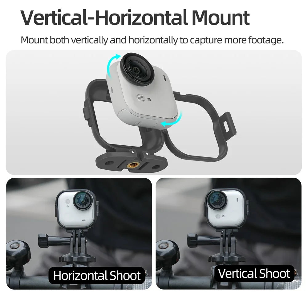 SUNNYLIFE GU-BK047 For Insta360 Go Ultra Camera Foldable Vertical and Horizontal Mount Frame Adapter - 7