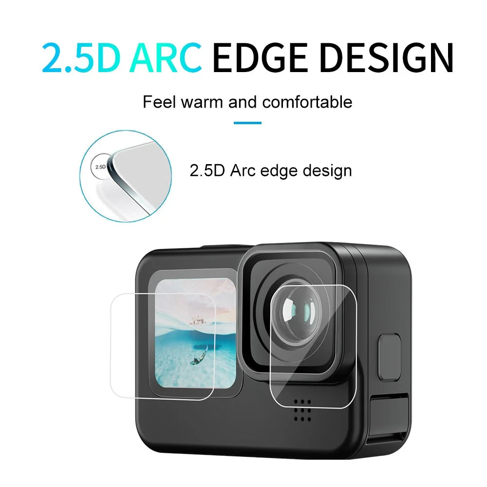 TELESIN GP-FLM-902 Anti-Scratch PET Front Display Film + PET Lens Protector + Rear Display PET Film for GoPro Hero 9 / 10 / 11 - 4