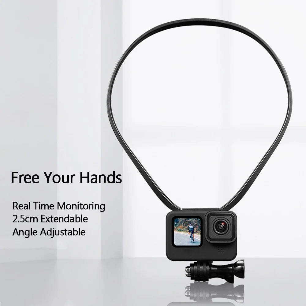 TELESIN GP-HNB-U1 Hands-free Neck Camera Holder Mount Stand Bracket for GoPro Hero 9 / 10 / 11 / 8 Action Camera Smartphone - 2