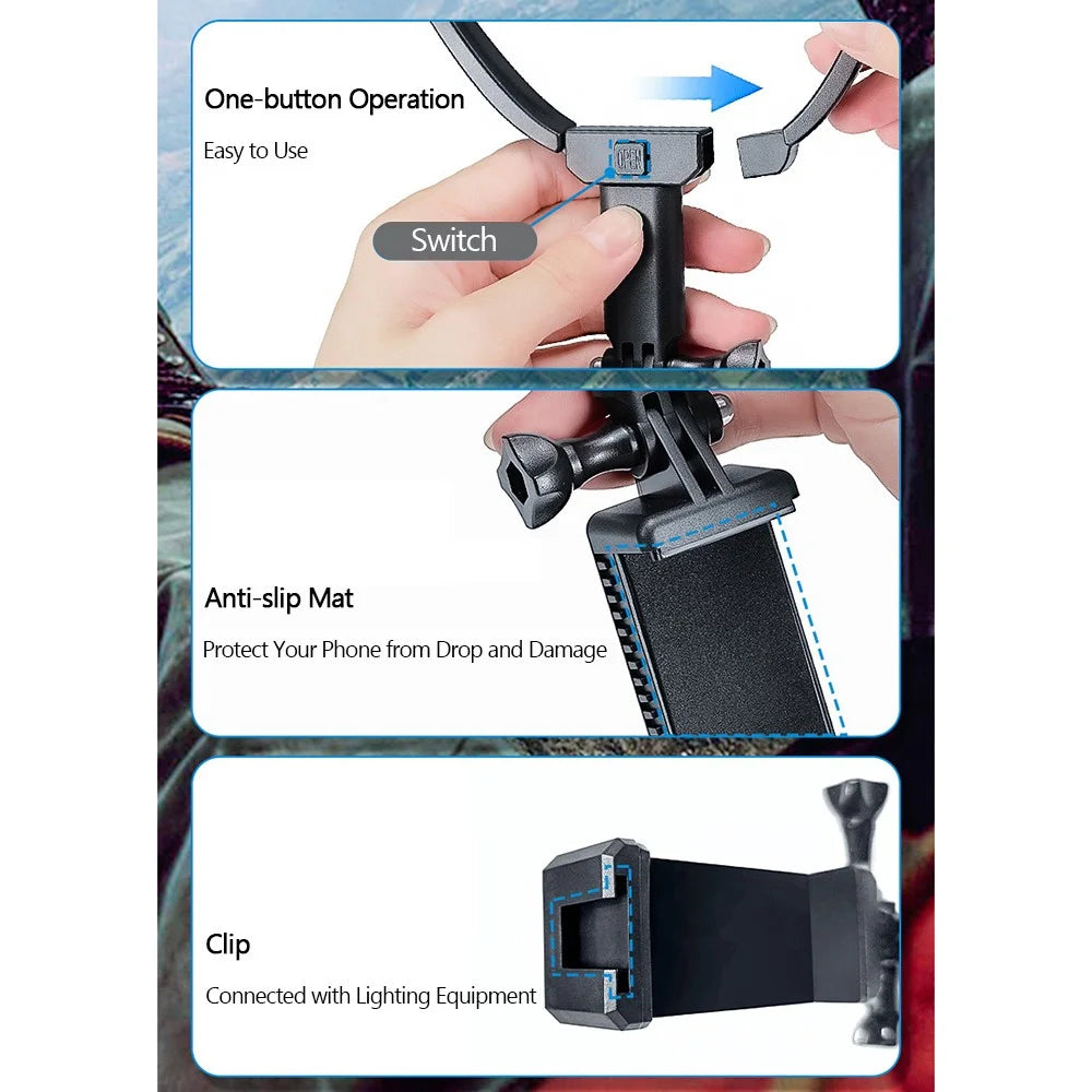 TELESIN GP-HNB-U1 Hands-free Neck Camera Holder Mount Stand Bracket for GoPro Hero 9 / 10 / 11 / 8 Action Camera Smartphone - 7