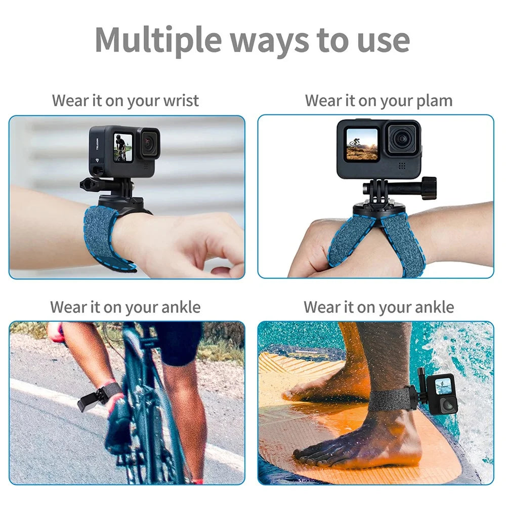 TELESIN GP-WFS-221 360 Degrees Rotation Wrist Hand Strap Camera Holder Mount Band for GoPro Hero 9 / 10 / 11 Action Camera - 3