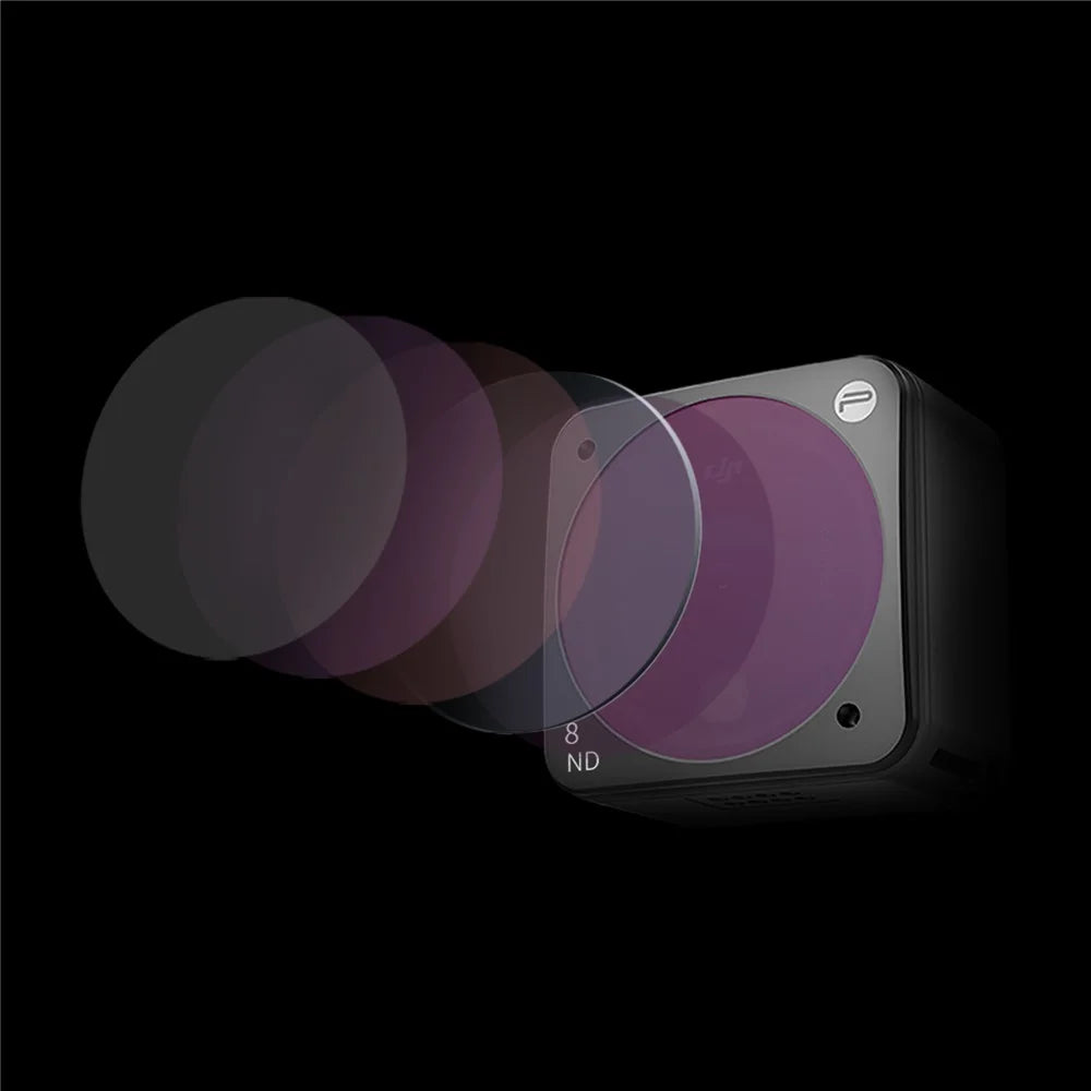 PGYTECH P-28A-012 4Pcs/Set Professional Lens Filter ND-PL 8/16/32/64 Lens Protector for DJI Action 2 - 7