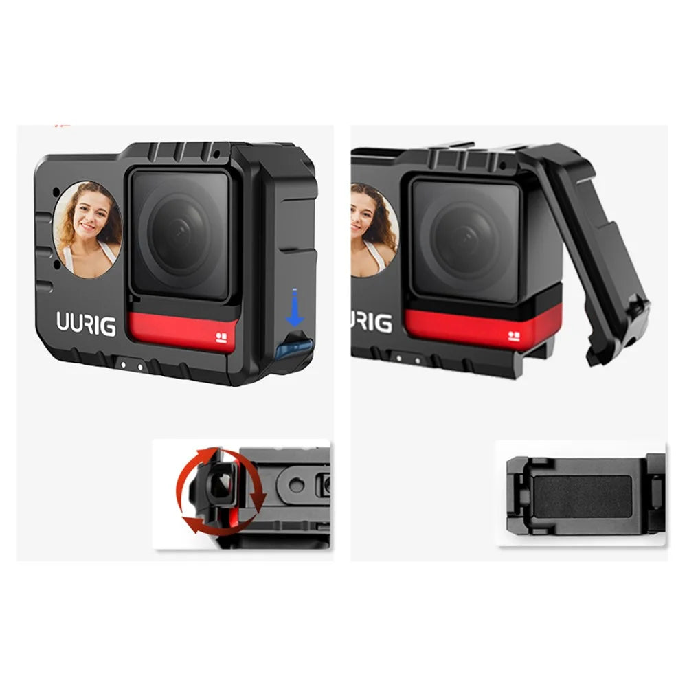 UURIG 360 CC-ONE RS Camera Protective Cage Hard Aluminum Alloy Expansion Camera Frame Kit - 4