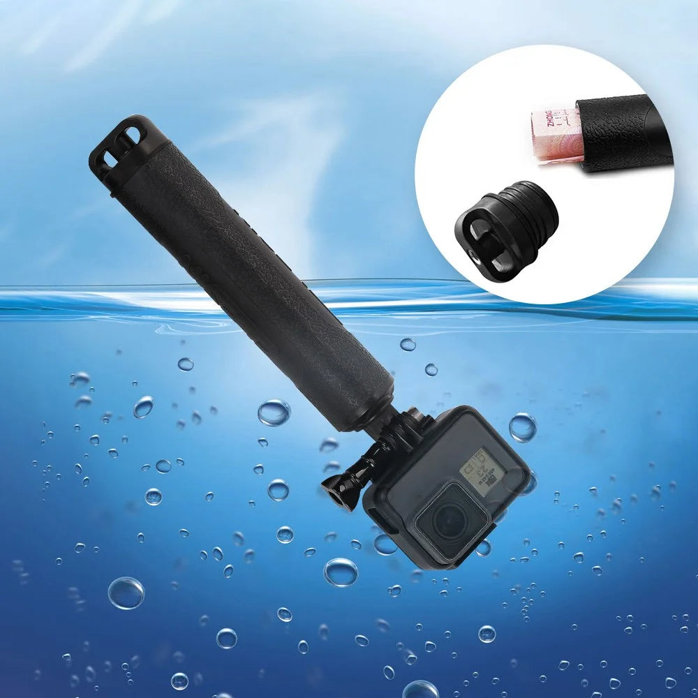 TELESIN GP-MFW-300 For GoPro Action Camera Waterproof Selfie Stick Tripod Stand Floating 3-Way Grip Arm Monopod - 2