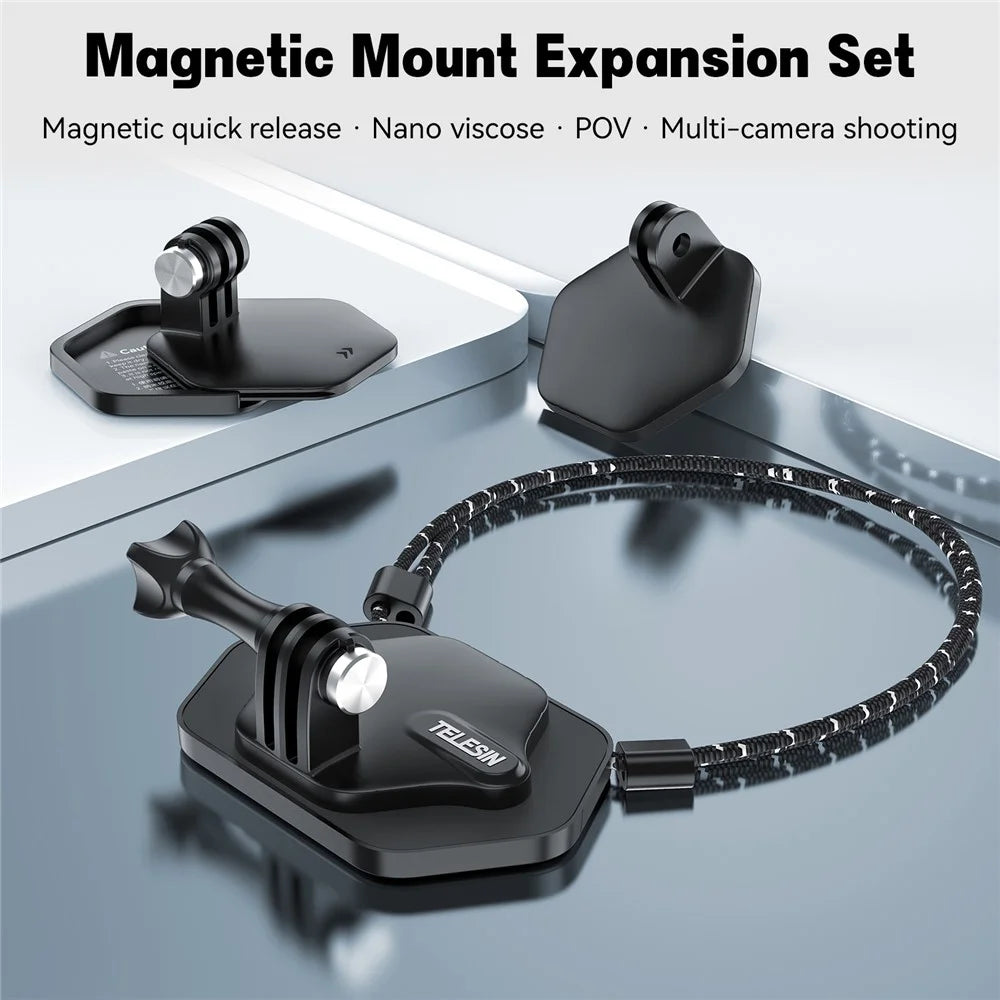 TELESIN TE-MMK-001 Magnetic Action Camera Quick Release Bracket FOV Shooting Accessory - 4