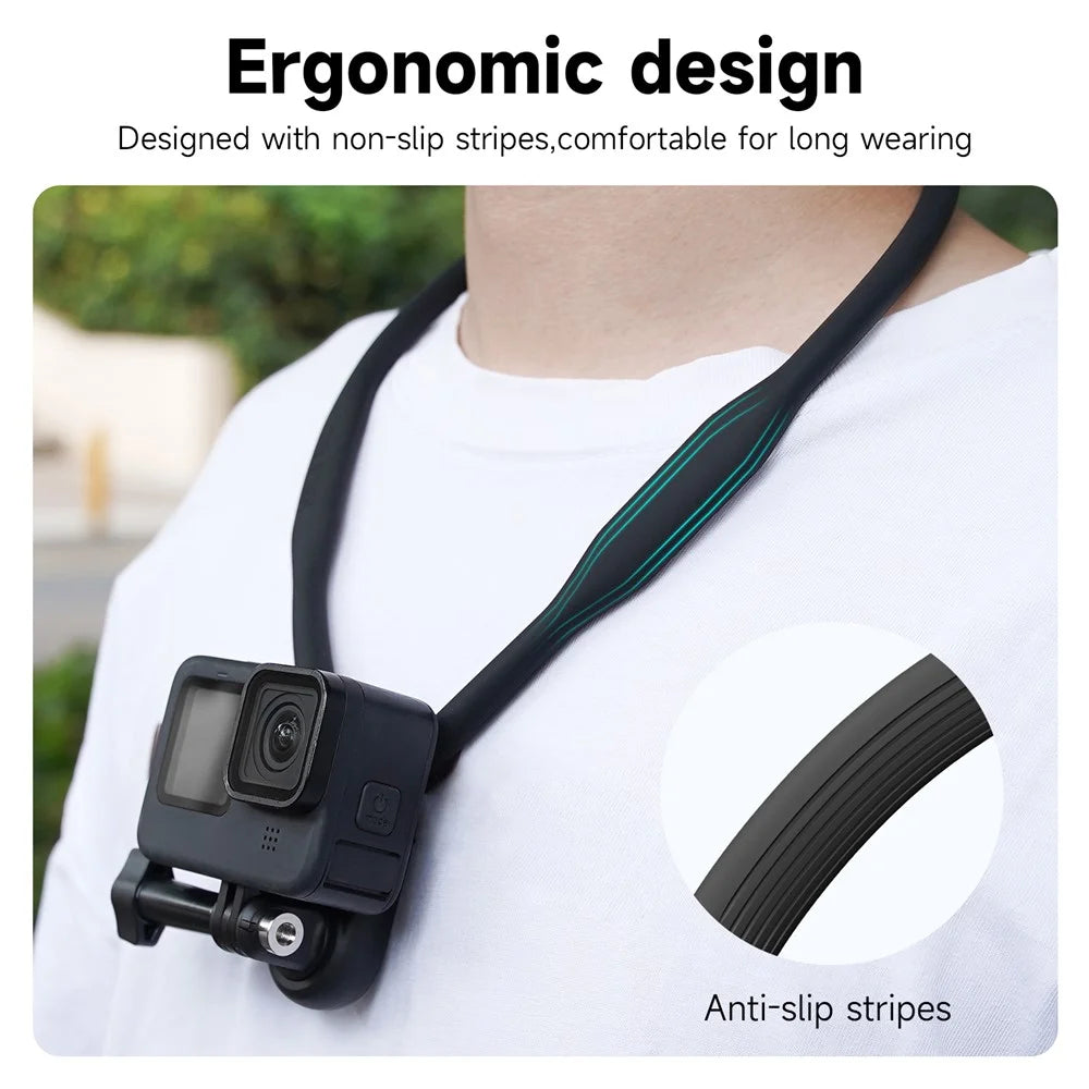 TELESIN TE-HNB-003 Sports Camera Flexible Holder for GoPro Hero 11 / 10 / 9 Action Camera Neck Mount Bracket - 5