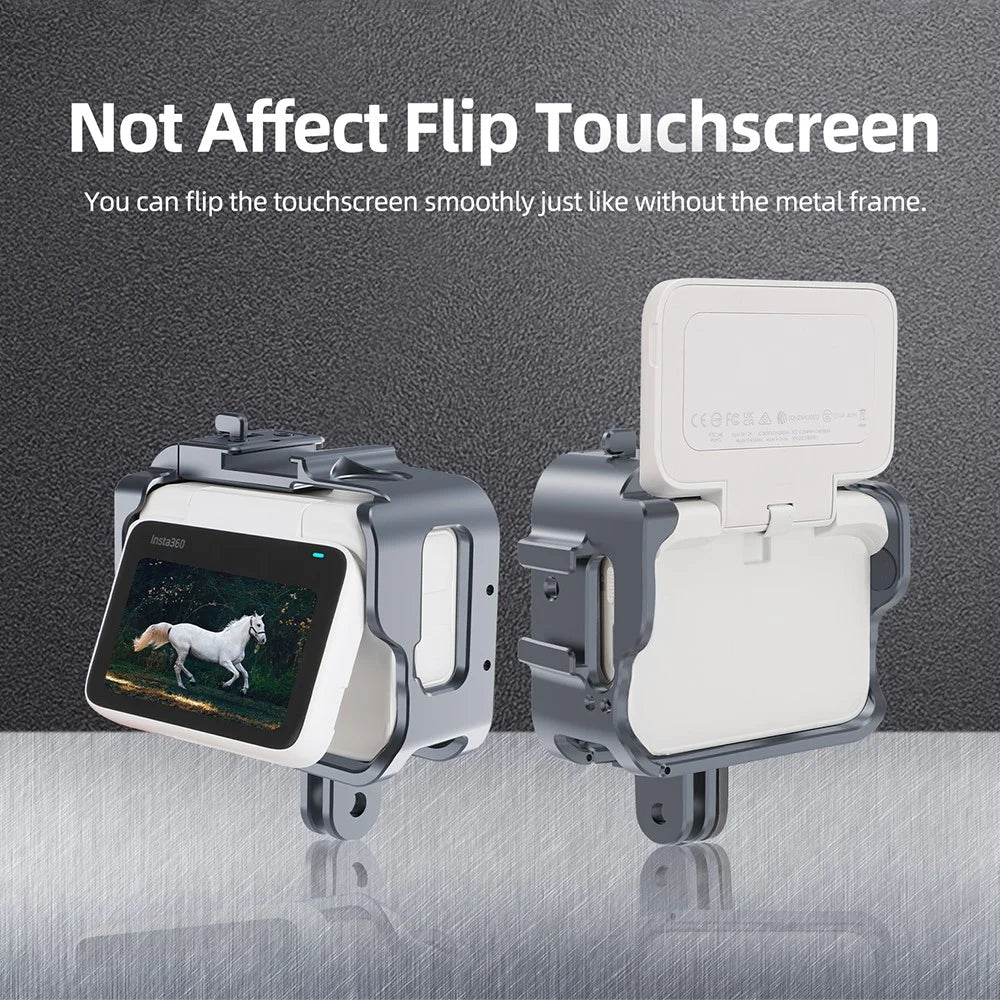 SUNNYLIFE IST-BK596 For Insta360 GO 3 Aluminum Alloy Protective Case Frame Mount Adapter Cold Shoe Bracket - 5