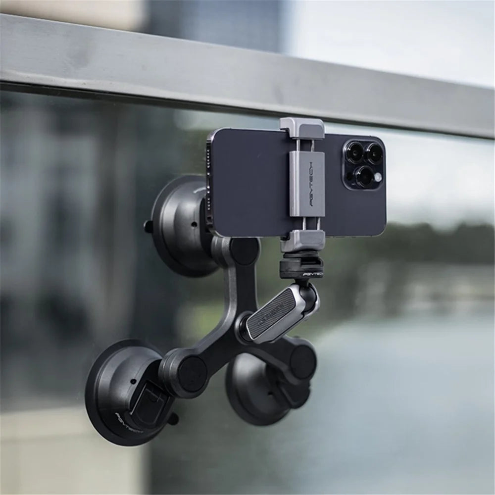 PGYTECH P-GM-224 CapLock Triple Suction Cup Bracket Mount with Ball Head for GoPro / Go3 / Action 4 / Mobile Phone - 7