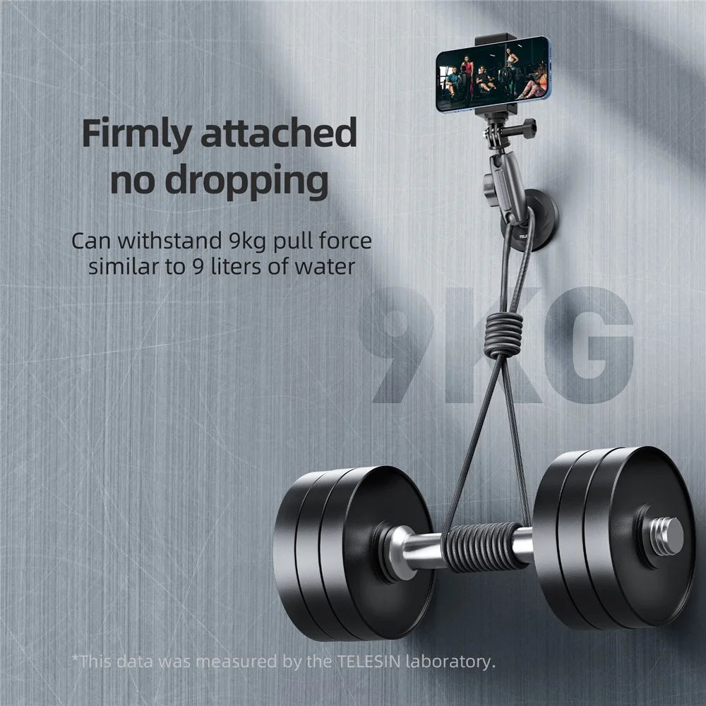 TELESIN CMM-001 Dual Ball Head Aluminum Alloy Action Camera Magnetic Base Mount Adapter - 3