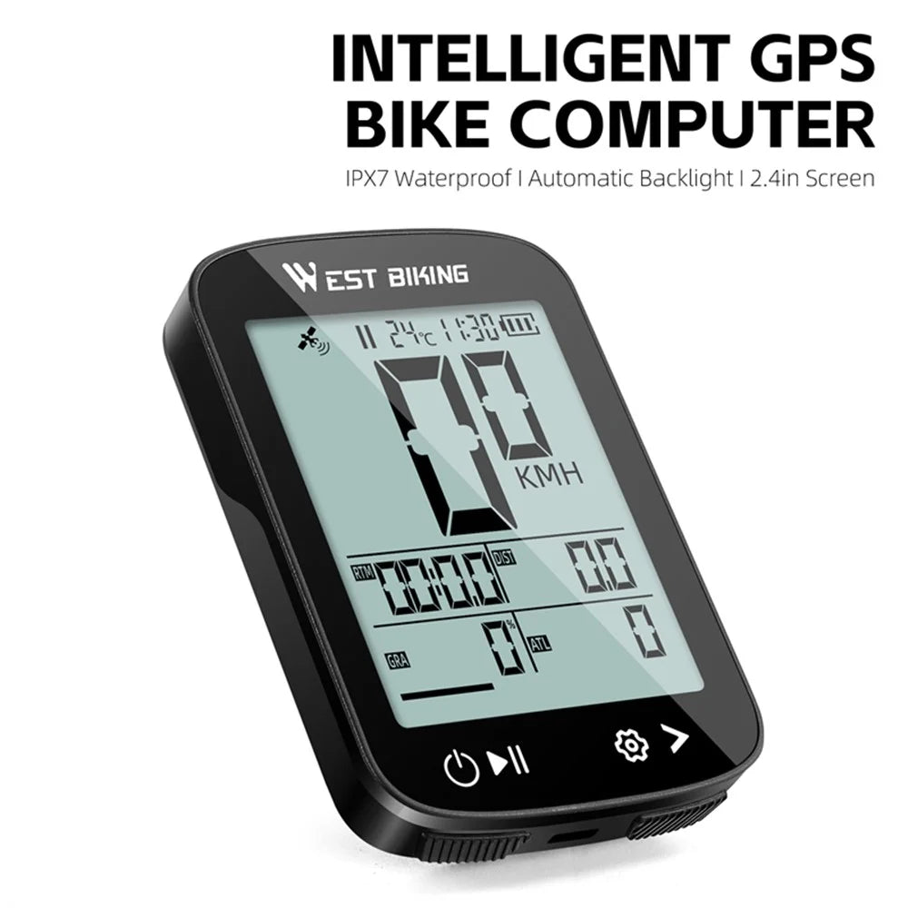 WEST BIKING YP0702113 GPS Bike Computer Wireless Digital Speedometer MTB Bicycle Odometer (CE Certified) - 3