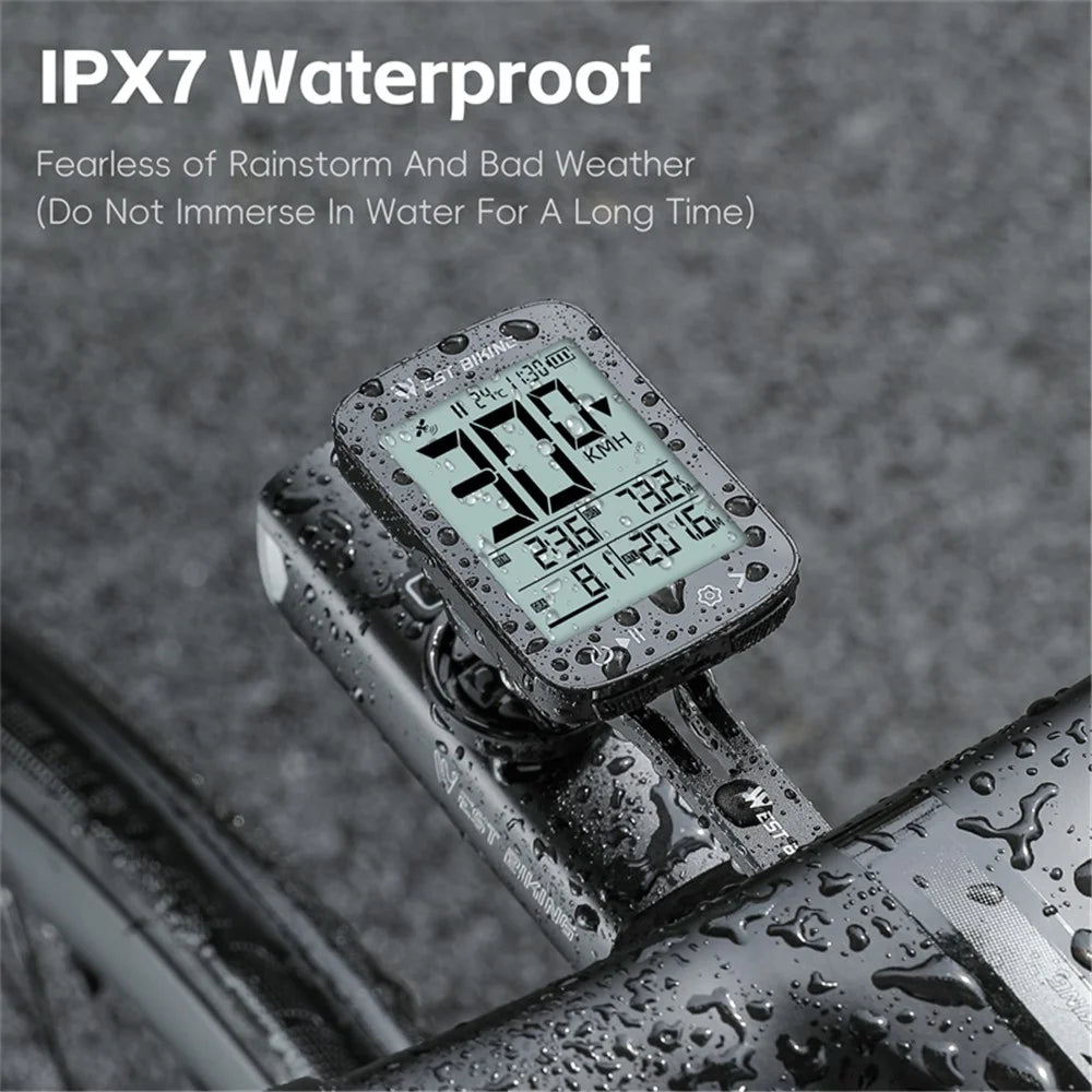 WEST BIKING YP0702113 GPS Bike Computer Wireless Digital Speedometer MTB Bicycle Odometer (CE Certified) - 4