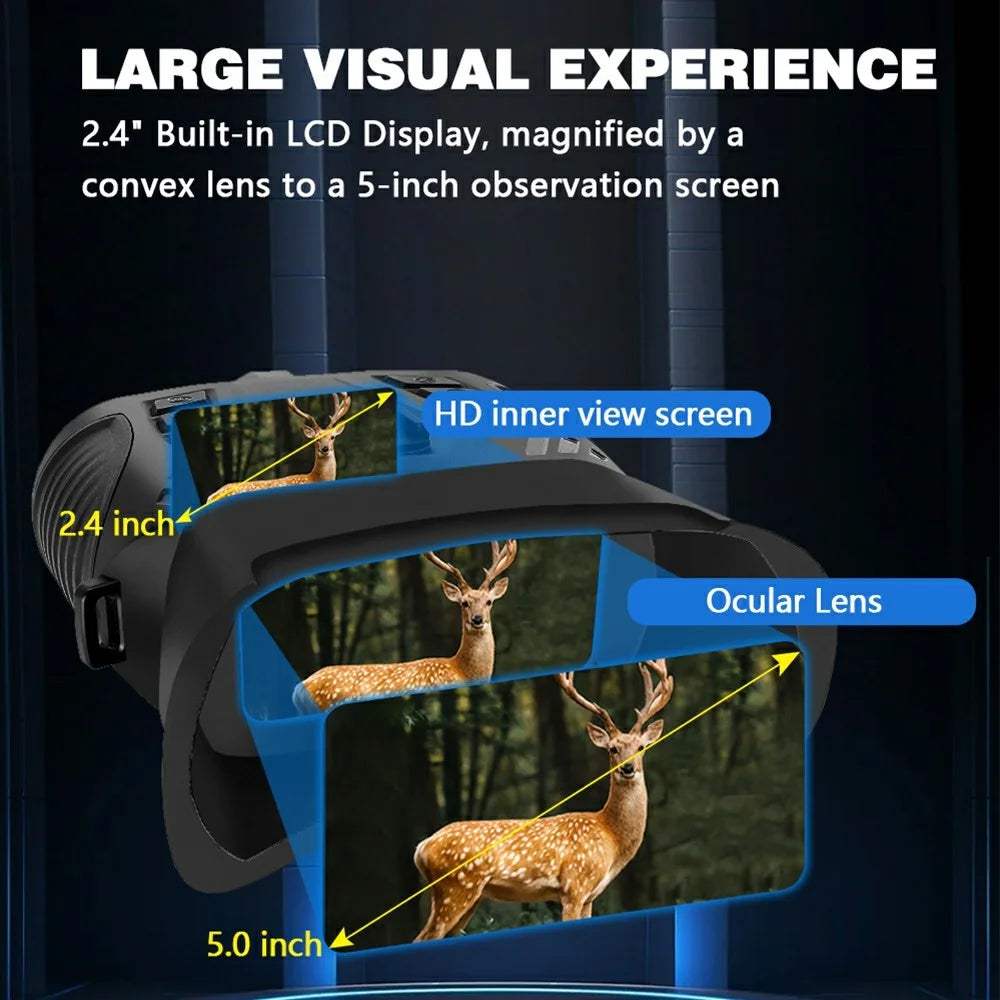 DT69 Portable Head-Mounted Infrared Night Vision Digital Binoculars Camera, without GPS - 6
