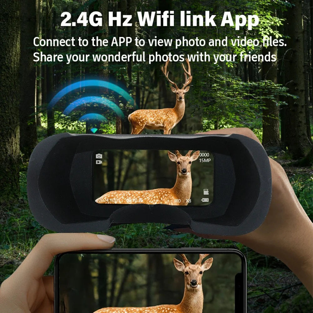 DT69 Portable Head-Mounted Infrared Night Vision Digital Binoculars Camera with GPS - 4