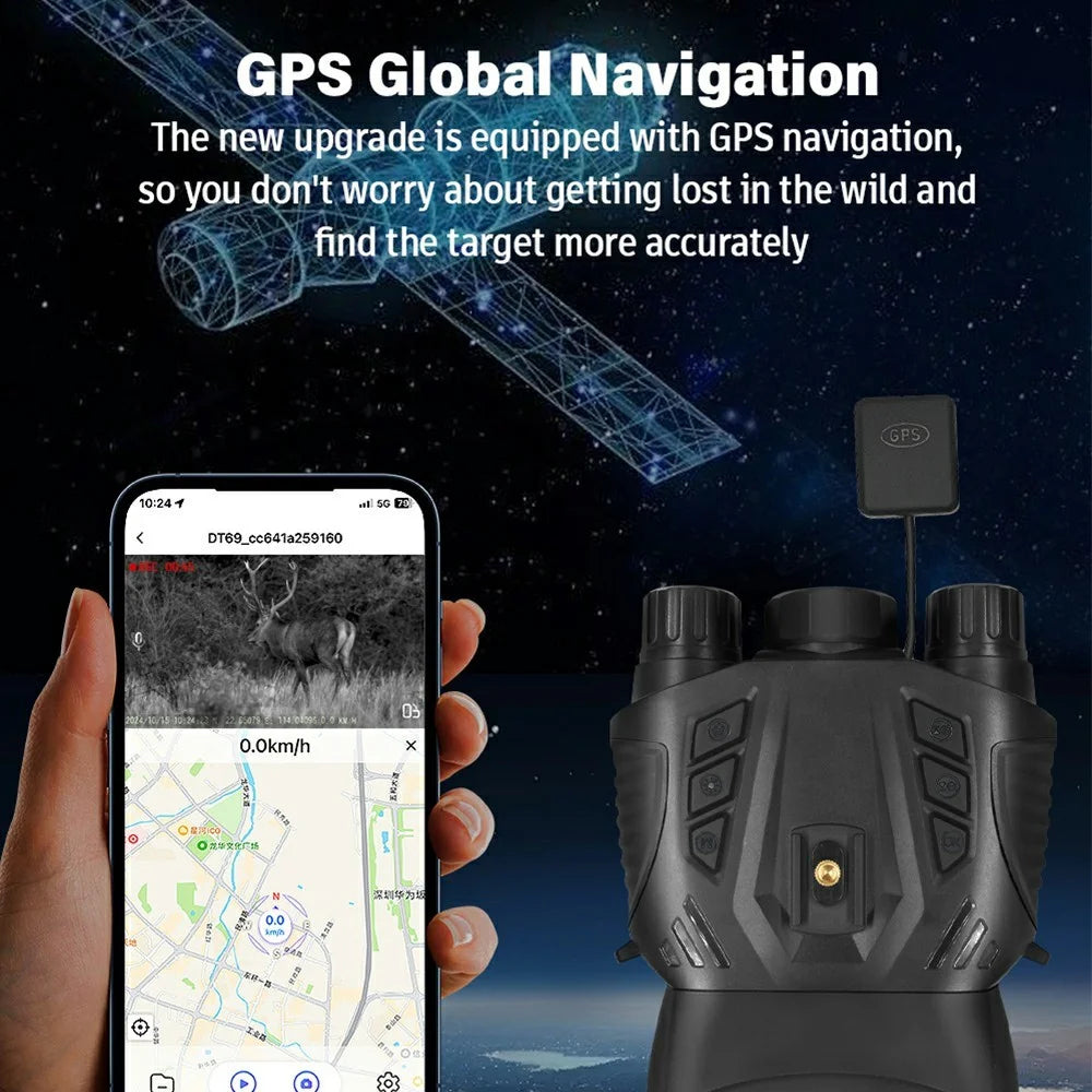 DT69 Portable Head-Mounted Infrared Night Vision Digital Binoculars Camera with GPS - 5