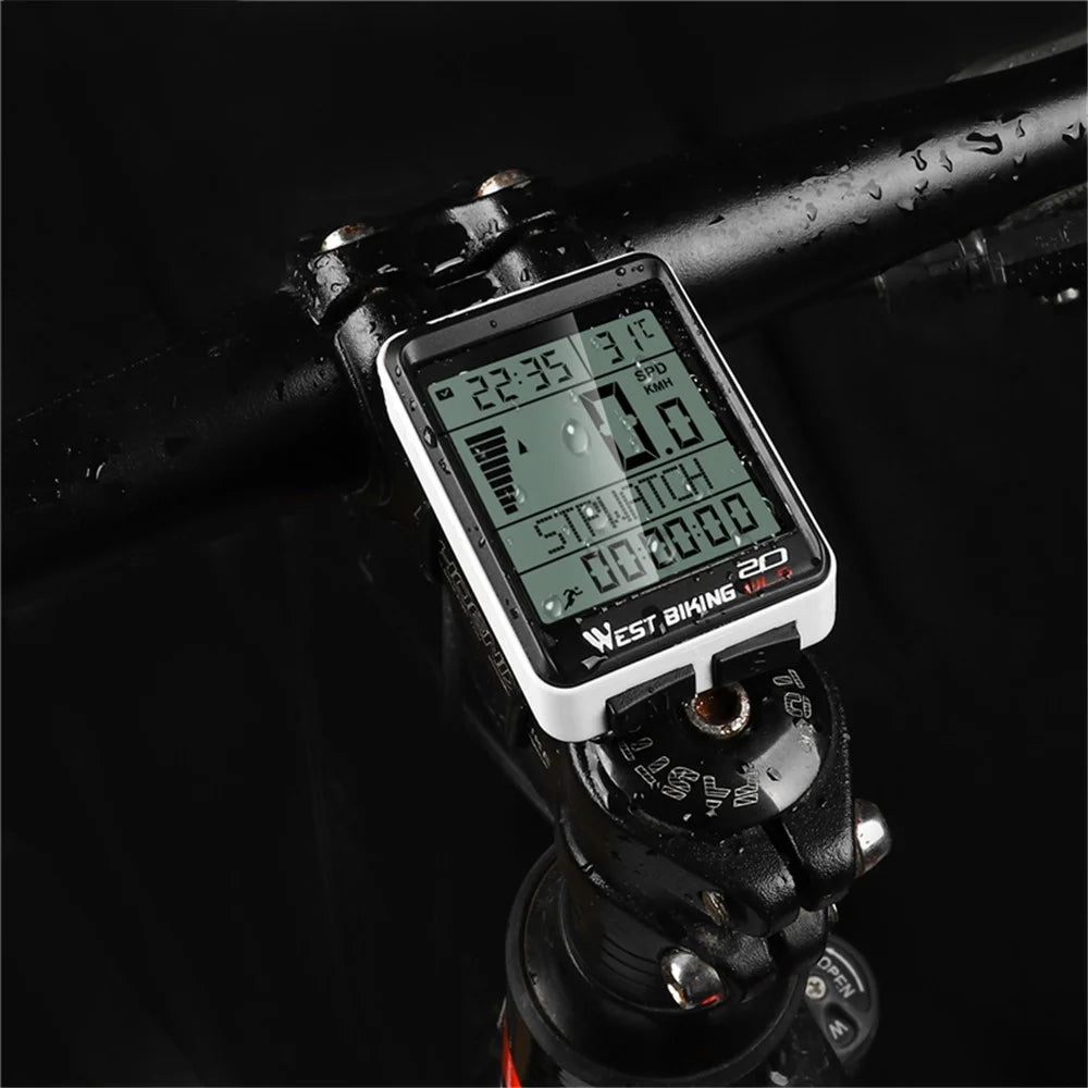 WEST BIKING 0702049 Wireless MTB Road Bike Computer Waterproof Backlight Screen Cycling Speedometer - 6