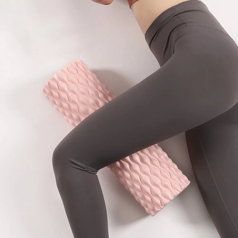 AMYUP Foam Roller Massager Body Roller for Exercise Physical Therapy Muscle Massage Yoga and Stretching Equipment - Pink - 4
