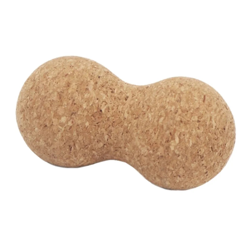 12x6CM Cork Deep Muscle Massage Ball Double Lacrosse Yoga Trigger Point Massager Small Massaging Tool - 1