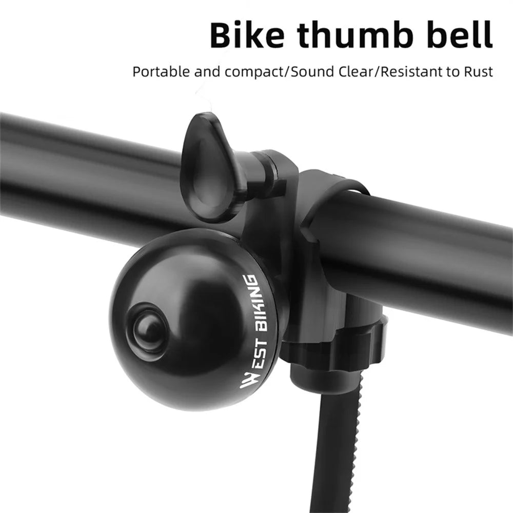 WEST BIKING YP0706057 Bicycle Bell for Mountain Road Bike High Decibel Cycling Warning Horn - Black - 3
