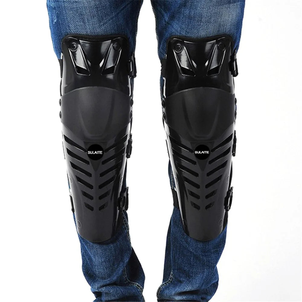 SULAITE 1 Pair GT-313 Motorcycle Knee Pad Men Protective Gear Knee Protector EVA Hard Shell Guard Pad Set - Black - 1